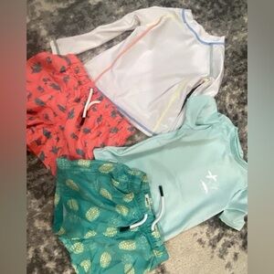 Kids Swim Set with Rash Guard and Shorts